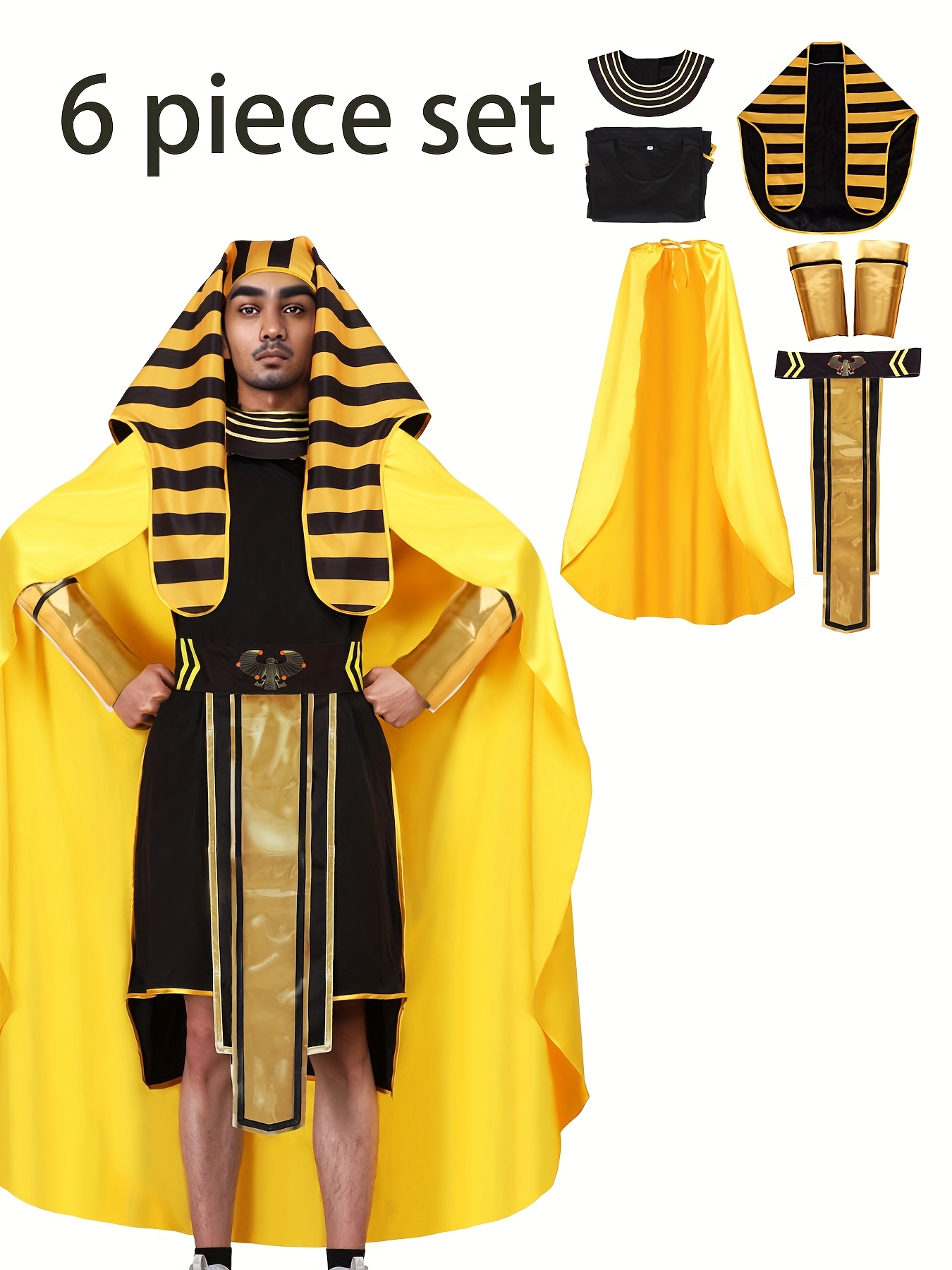 Ancient Egyptian Pharaoh Cosplay Costume Full Set